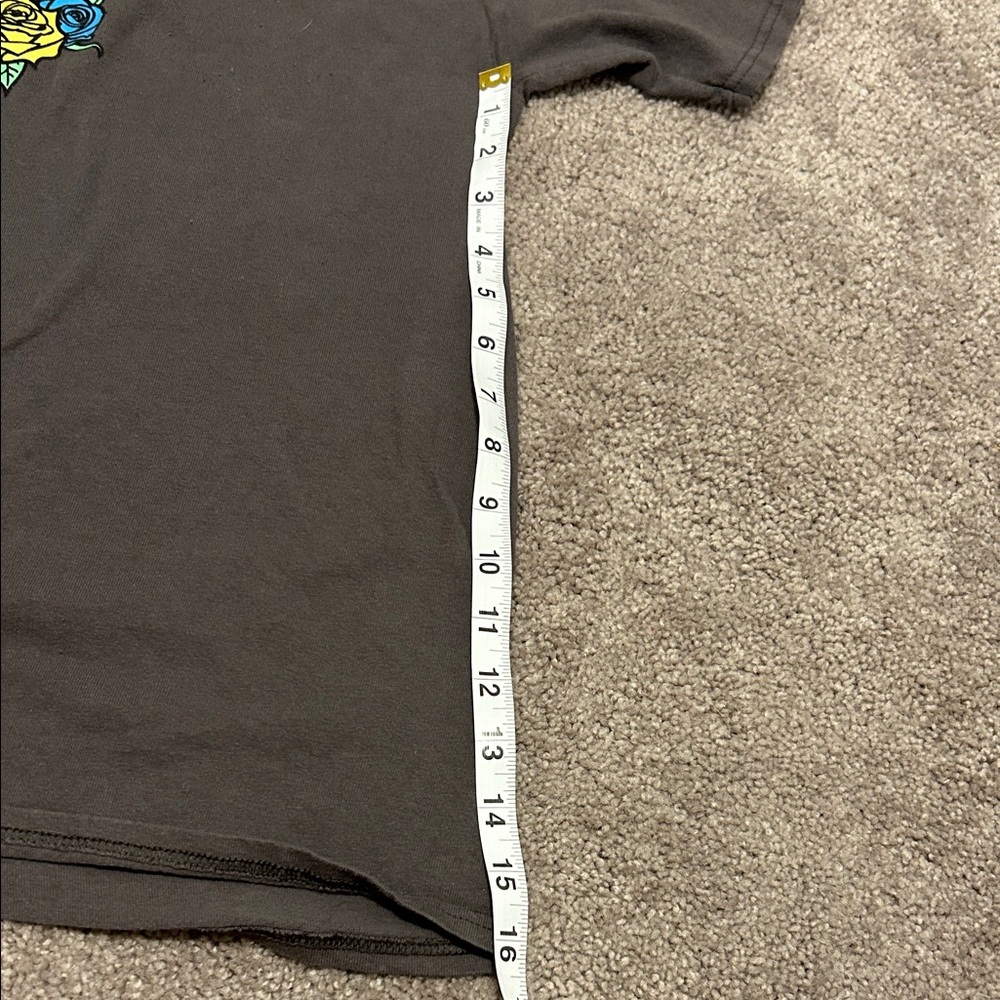 Floral Peace Sign Graphic Tee - Black - Picture 4 of 4